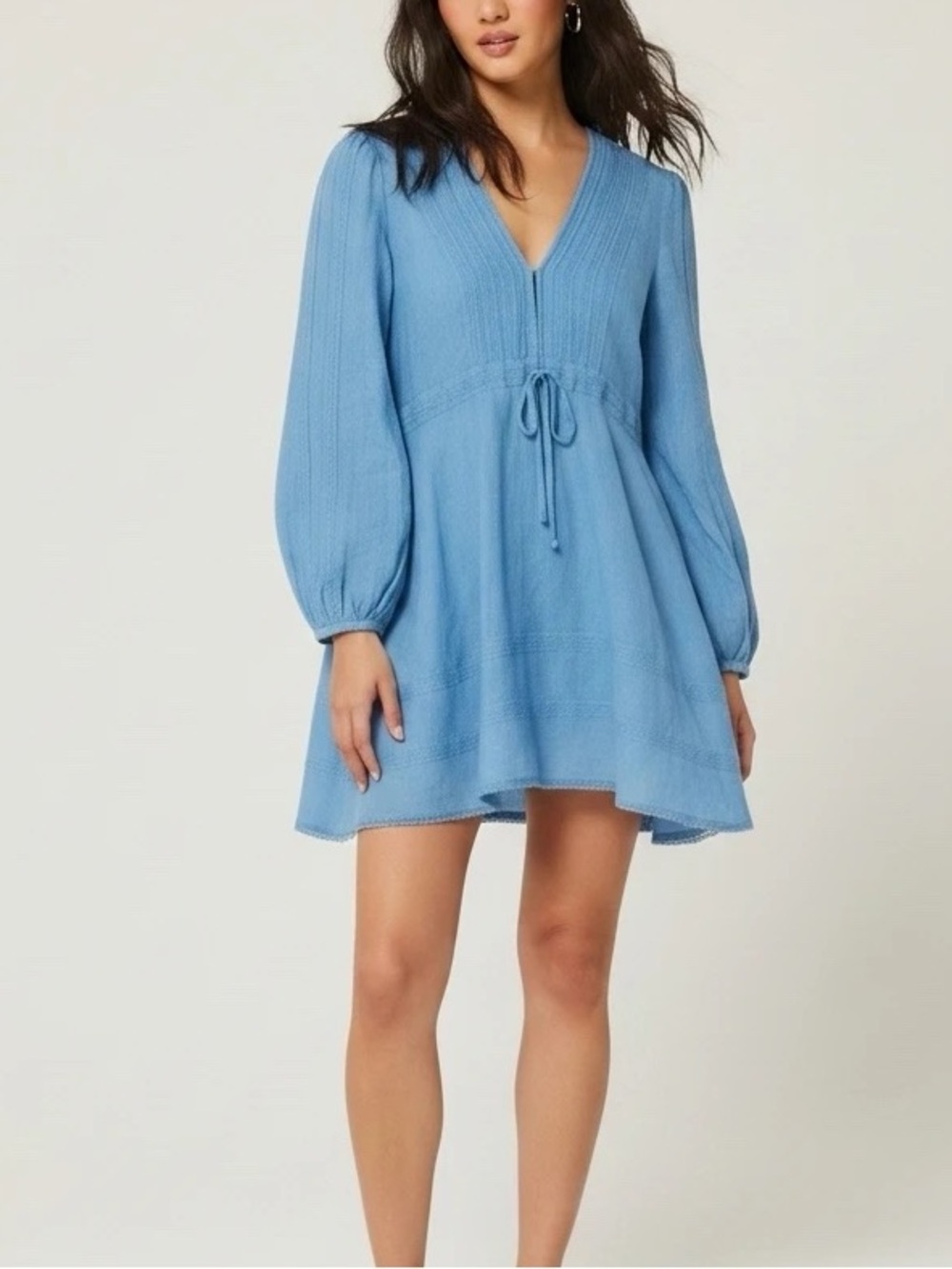 A Mere Co Blue Linen Dress